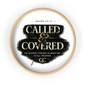Called & Covered Wall Clock — Inspirational Isaiah 54:17 Faith Clock